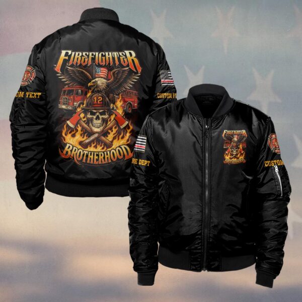 Custom Name & Dept Guardian Eagle Brotherhood - Bomber Jacket
