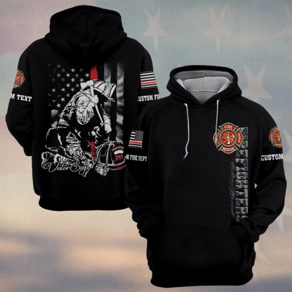 Custom Text & Dept Fallen But Never Forgotten Firefighter #DQH0185 - Hoodie