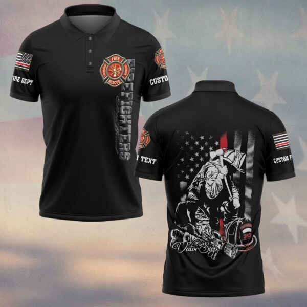 Custom Text & Dept Fallen But Never Forgotten Firefighter #DQH0185 - Polo