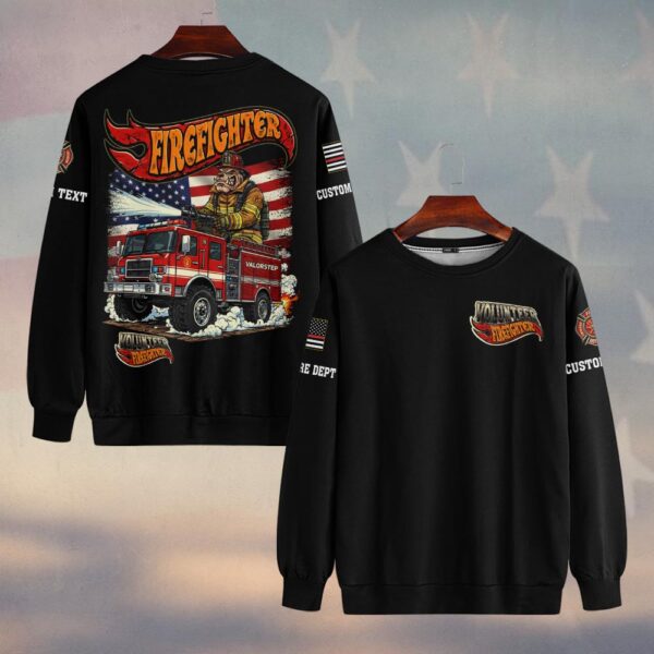 Custom Name & Dept Engines of Freedom Firefighter #DQH0186 - Sweatshirt