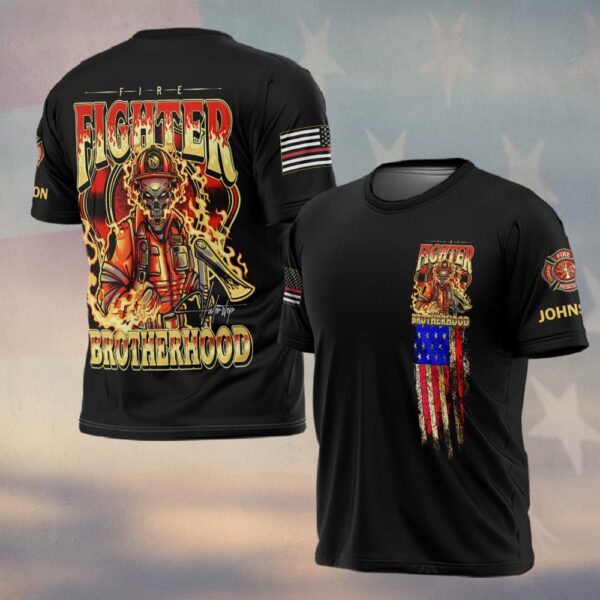 Custom Name Firefighter Brotherhood #DQH0188 - T-shirt