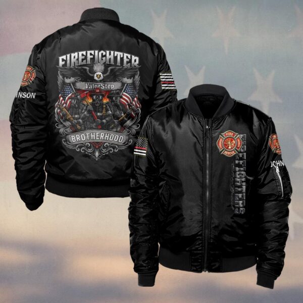 Custom Name Pride Firefighter Brotherhood #DQH0190 - Bomber Jacket