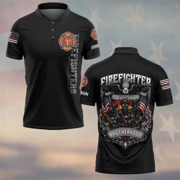 Custom Name Pride Firefighter Brotherhood #DQH0190 - Polo