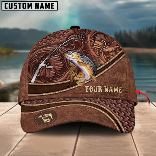 Custom Name Vintage Fisher #DQH0328 - Hat All Over Printed