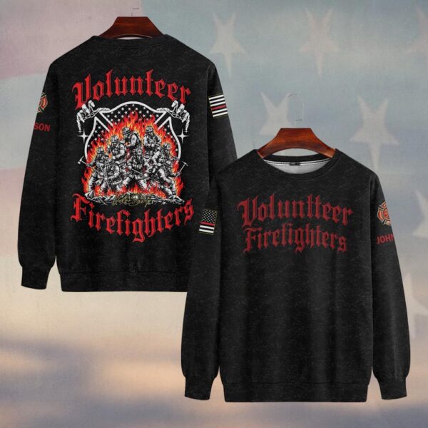 Custom Name & Dept Frontline Volunteers Firefighter #DQH0194 - Sweatshirt
