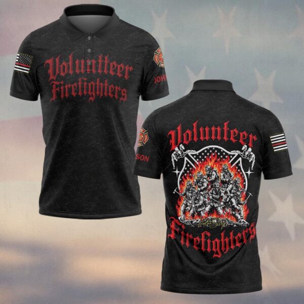 Custom Name & Dept Frontline Volunteers Firefighter #DQH0194 - Polo