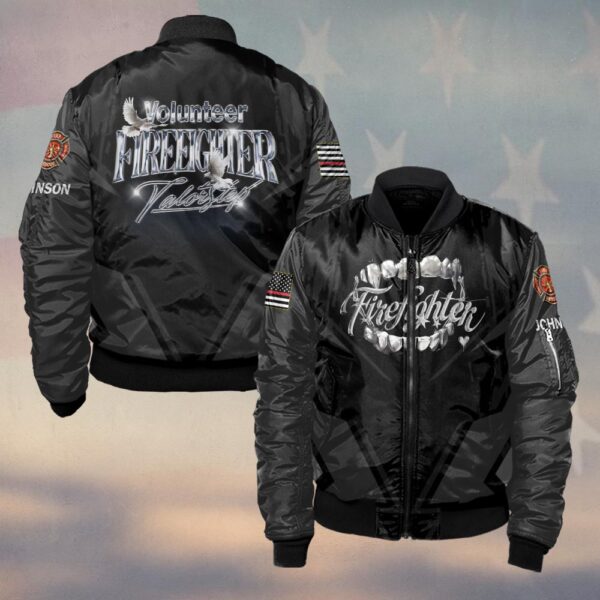 Custom Name & Dept Volunteer Firefighters Peacekeeper #DQH0197 - Bomber Jacket