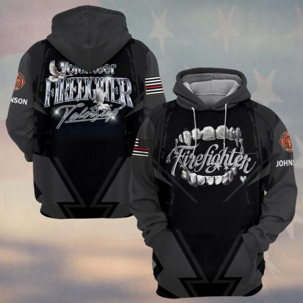 Custom Name & Dept Volunteer Firefighters Peacekeeper #DQH0197 - Hoodie