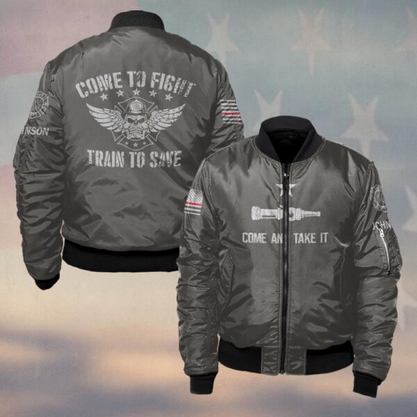 Custom Name Come To Fight, Train To Save #DQH0202 - Bomber Jacket