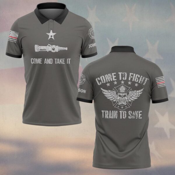 Custom Name Come To Fight, Train To Save #DQH0202 - Polo