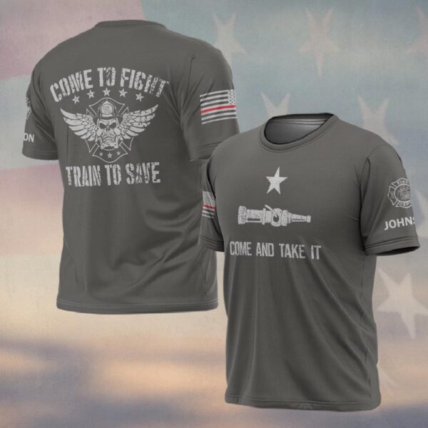 Custom Name Come To Fight, Train To Save #DQH0202 - T-shirt