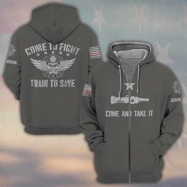 Custom Name Come To Fight, Train To Save #DQH0202 - Zip Hoodie