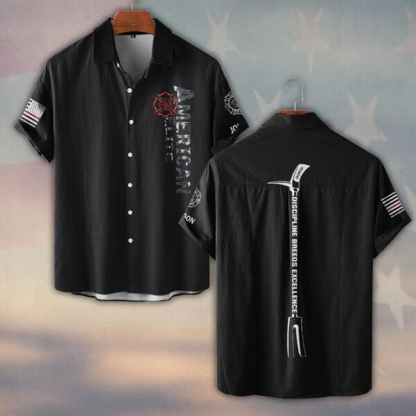 Custom Name Discipline Breeds Excellence #DQH0204 - Short Sleeve Button Shirt