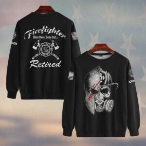 Custom Name Retired Firefighter Warrior #DQH0207 - Sweatshirt