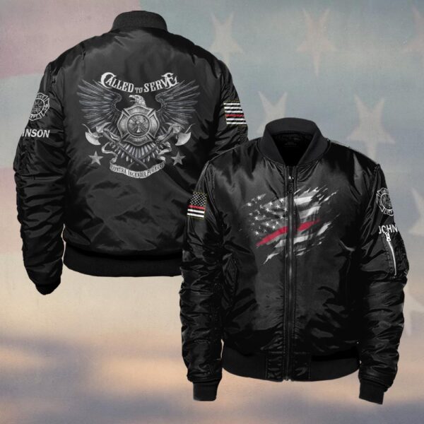 Custom Name American Pride, Called to Service #DQH0208 - Bomber Jacket