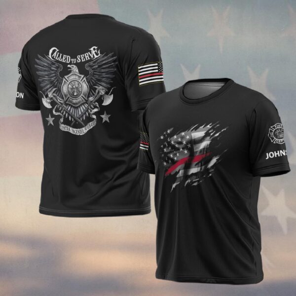 Custom Name American Pride, Called to Service #DQH0208 - T-shirt