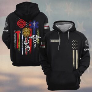 Custom Name United First Responders #DQH0210 - Hoodie