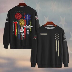 Custom Name United First Responders #DQH0210 - Sweatshirt