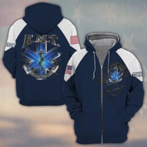 Custom Name On Call For Life EMT #DQH0212 - Zip Hoodie