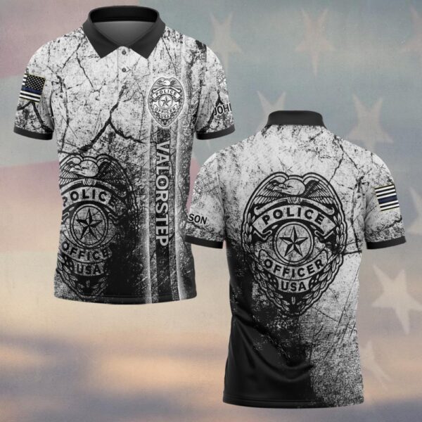 Custom Text Police Badge – Honor & Duty Edition #DQH0213 - Polo