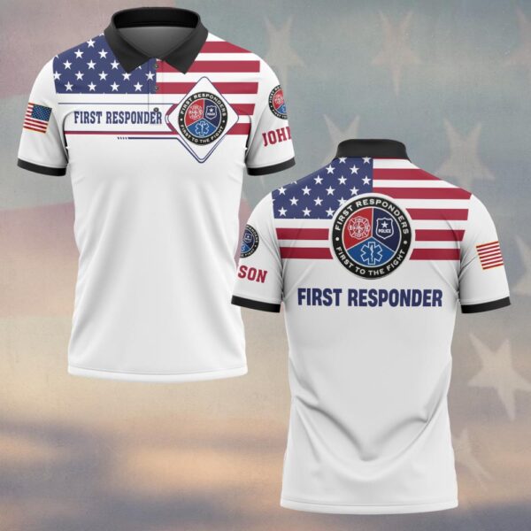 Custom Name United We Serve Thin Line Collection #DQH0220 - Polo