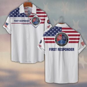 Custom Name United We Serve Thin Line Collection #DQH0220 - Short Sleeve Button Shirt