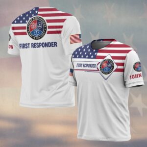 Custom Name United We Serve Thin Line Collection #DQH0220 - T-shirt