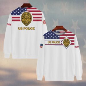 Custom Text Proud to Serve – US Police Edition #DQH0221 - Sweatshirt