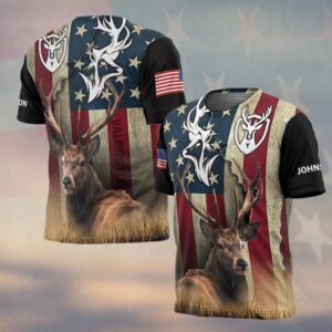 Custom Text America Hunter Pride #DQH0224 - T-shirt