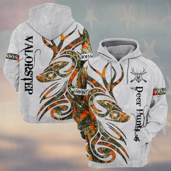 Custom Text Camo Tribal Deer Into The Woods #DQH0225 - Hoodie