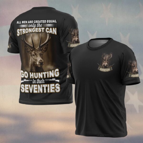 Custom Text Strongest in Their Seventies #DQH0229 - T-shirt