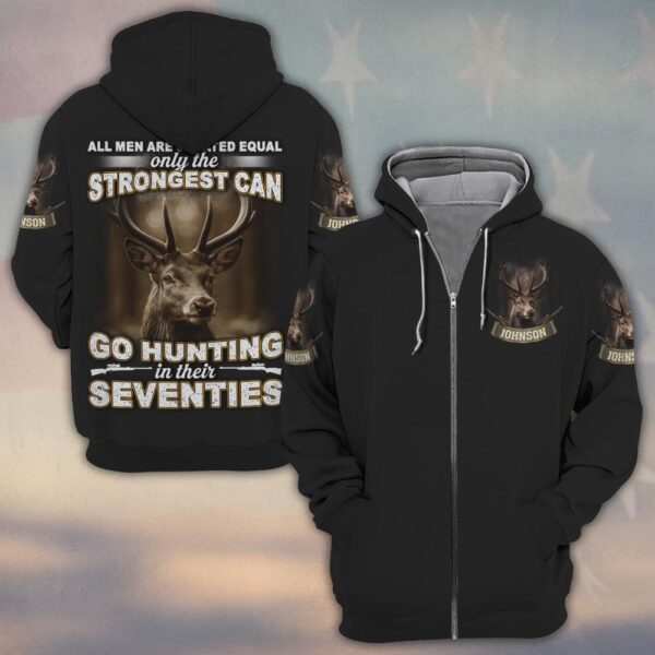 Custom Text Strongest in Their Seventies #DQH0229 - Zip Hoodie
