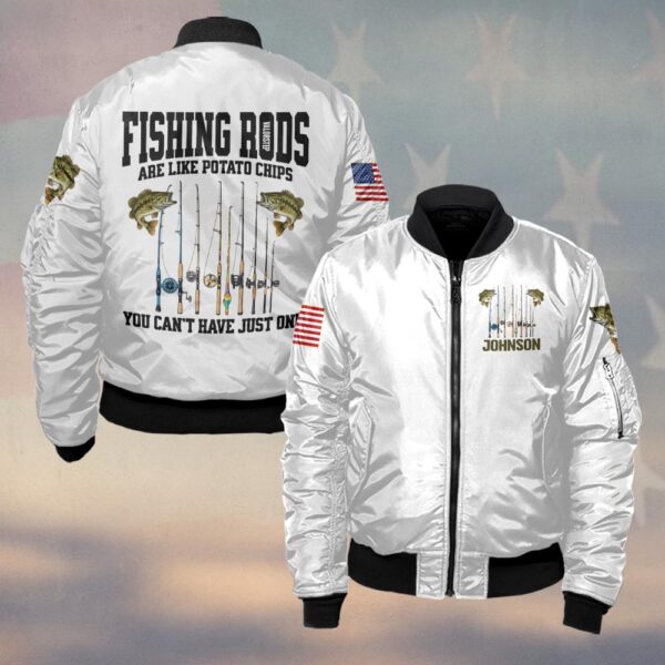 Custom Text Can’t Have Just One – Funny Fishing #DQH0233 - Bomber Jacket