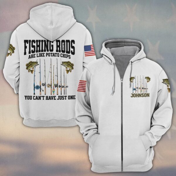 Custom Text Can’t Have Just One – Funny Fishing #DQH0233 - Zip Hoodie