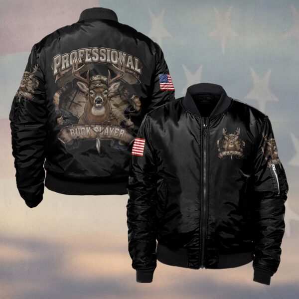 Custom Name Professional Buck Slayer Hunting Edition #DQH0236 - Bomber Jacket