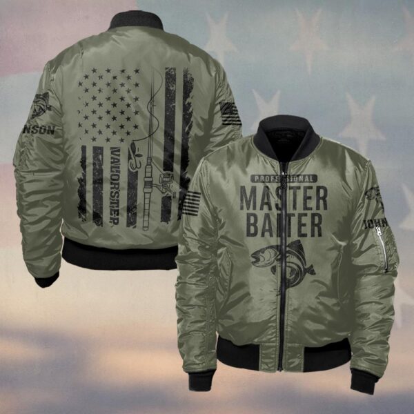 Custom Name Professional Master Baiter Fishing Edition #DQH0237 - Bomber Jacket