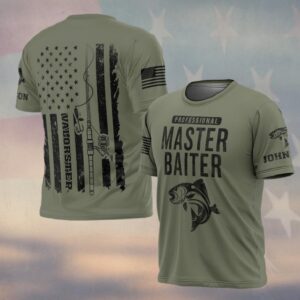 Custom Name Professional Master Baiter Fishing Edition #DQH0237 - T-shirt