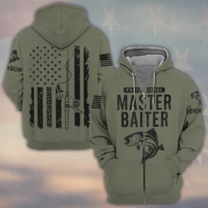 Custom Name Professional Master Baiter Fishing Edition #DQH0237 - Zip Hoodie