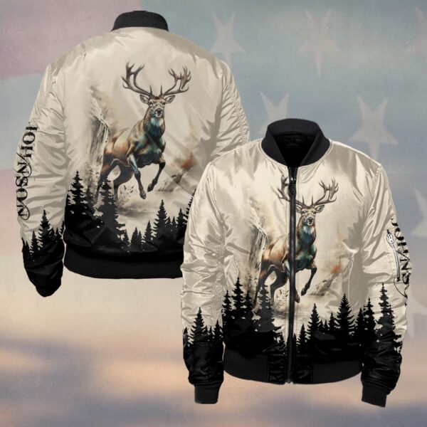 Custom Name Legacy In The Pines Deer Hunting #DQH0239 - Bomber Jacket