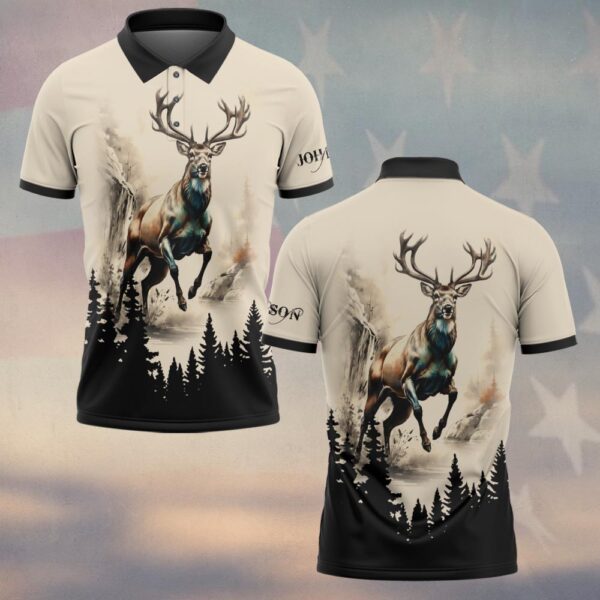 Custom Name Legacy In The Pines Deer Hunting #DQH0239 - Polo