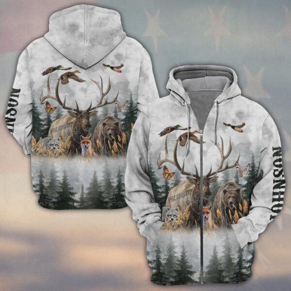 Custom Name Nature's Crew Hunting Edition #DQH0241 - Zip Hoodie