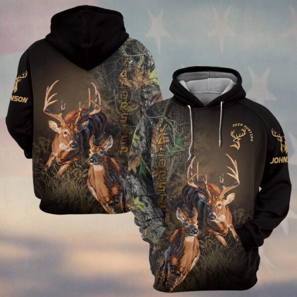 Custom Name Born For The Woods Deer Hunter #DQH0242 - Hoodie