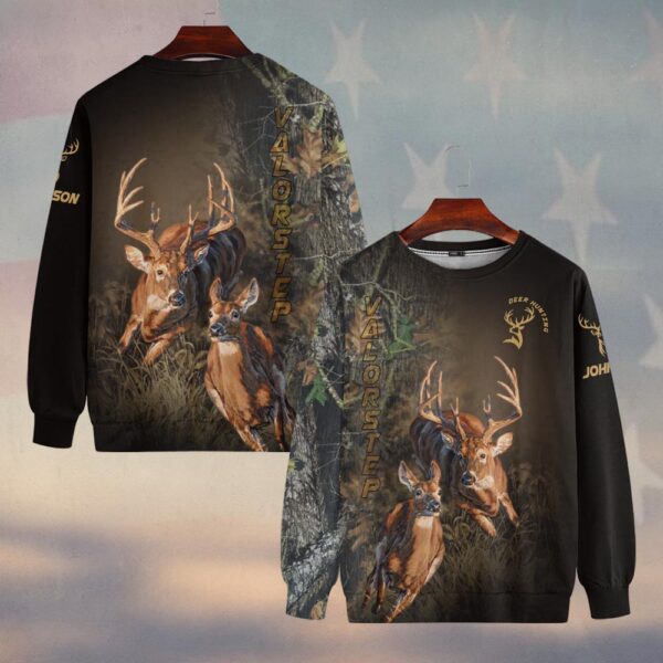 Custom Name Born For The Woods Deer Hunter #DQH0242 - Sweatshirt