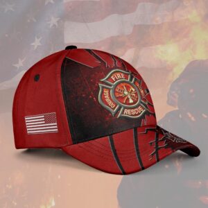 Personalized Firefighter Maltese Cross Fire Rescue Cap - DQH0318