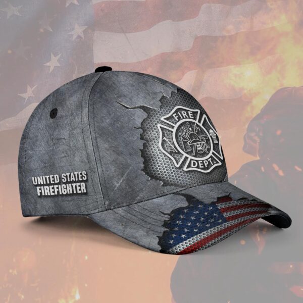 Cutomized American Steel Firefighter Torn Flag Cap - DQH0283