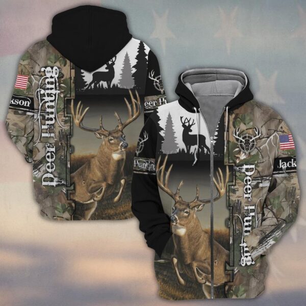 Custom Name The Deer Hunter's Creed #DQH0244 - Zip Hoodie