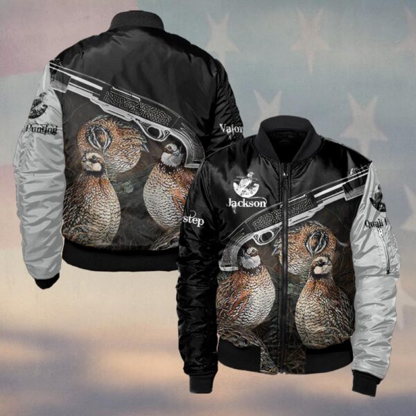 Custom Name Southern Quail Hunting Pursuit #DQH0245 - Bomber Jacket