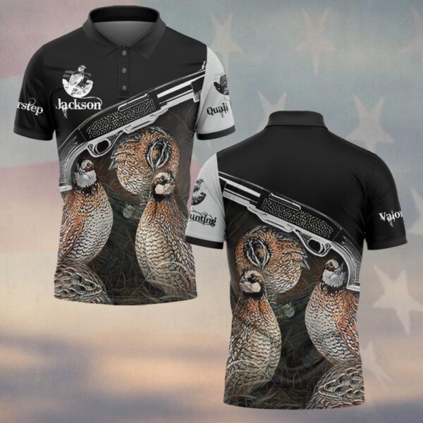 Custom Name Southern Quail Hunting Pursuit #DQH0245 - Polo