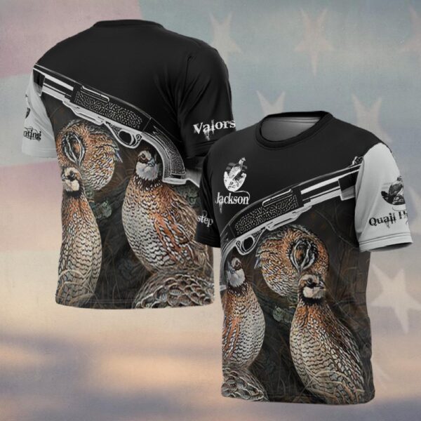 Custom Name Southern Quail Hunting Pursuit #DQH0245 - T-shirt