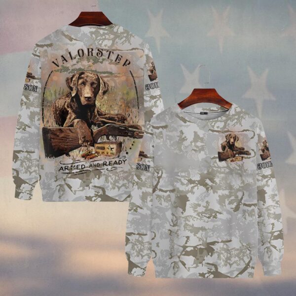 Custom Name Hunting Dog Armed & Ready Camo #DQH0246 - Sweatshirt